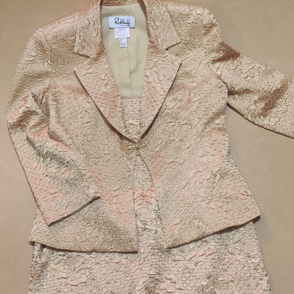 Joseph Ribkoff Textured Gold Blazer